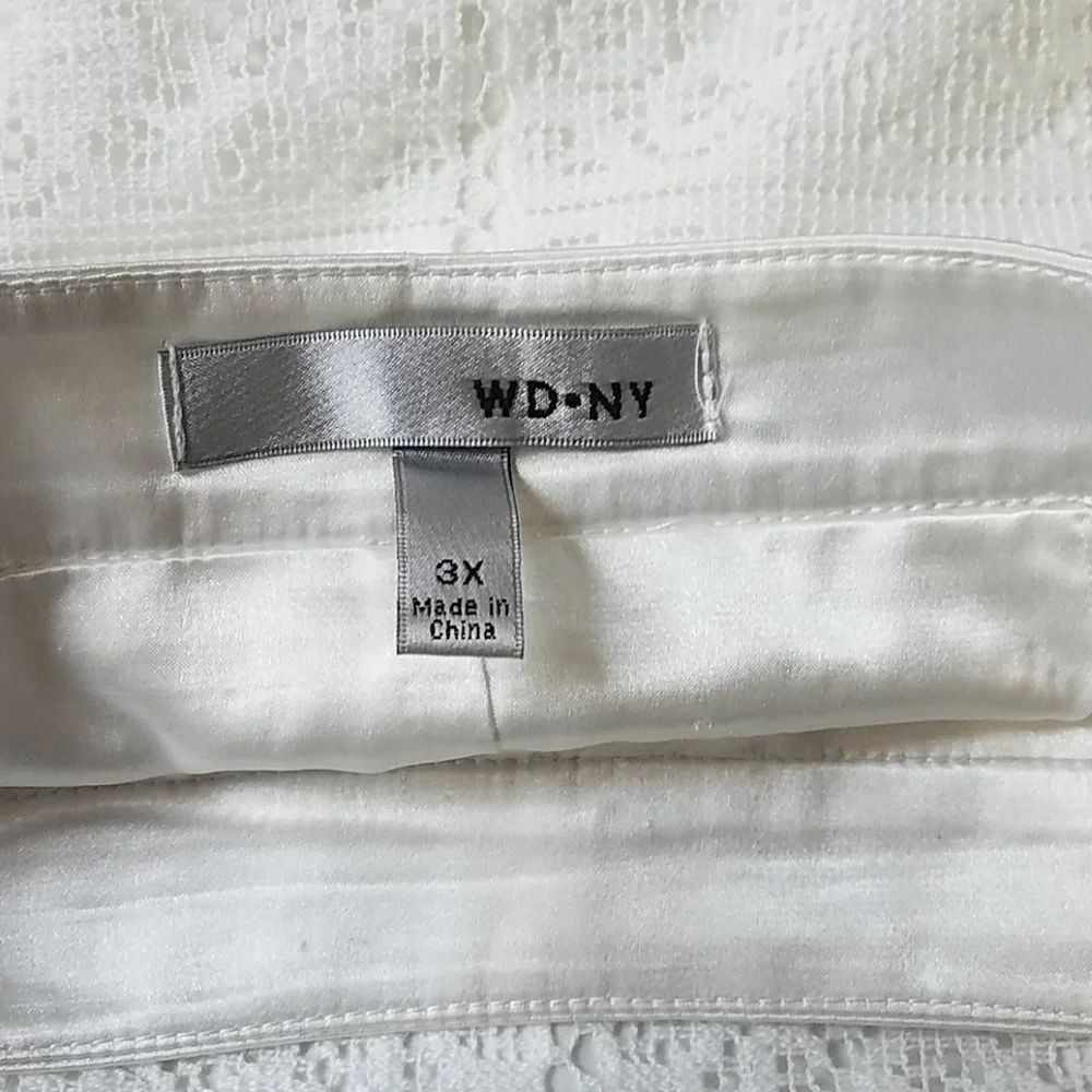 WD.NY White Lace Slit Skirt Plus‎ Size 3X